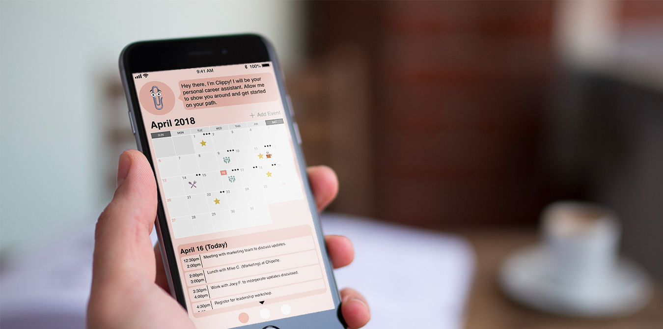 man holding phone with Omni on screen